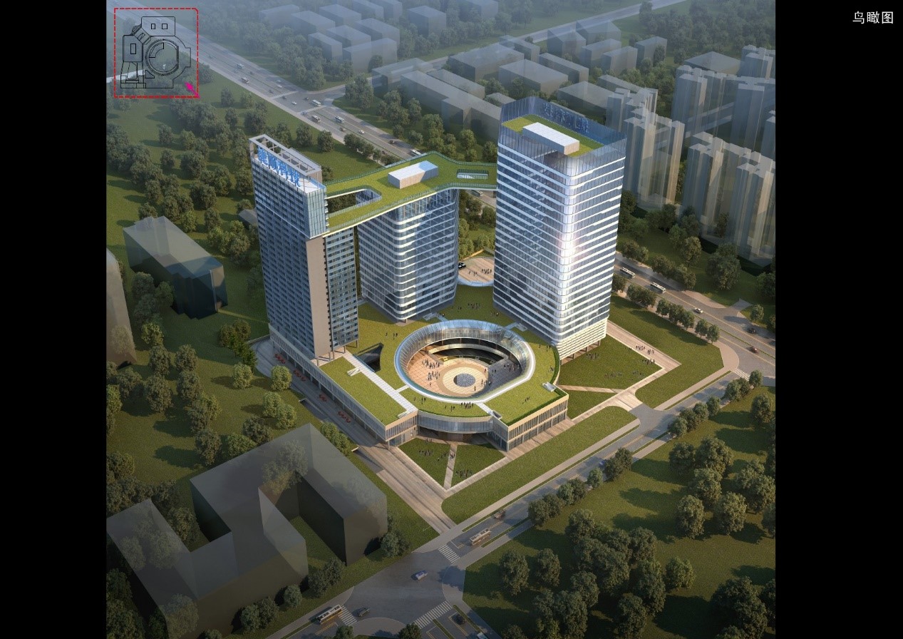 捷順科技中心項目鳥瞰效果圖