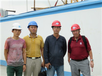 英國菲律賓合作伙伴考察深業物流中心鋼筋直螺紋套筒項目